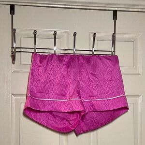 Victoria's Secret Hot Pink Satin Athletic Shorts